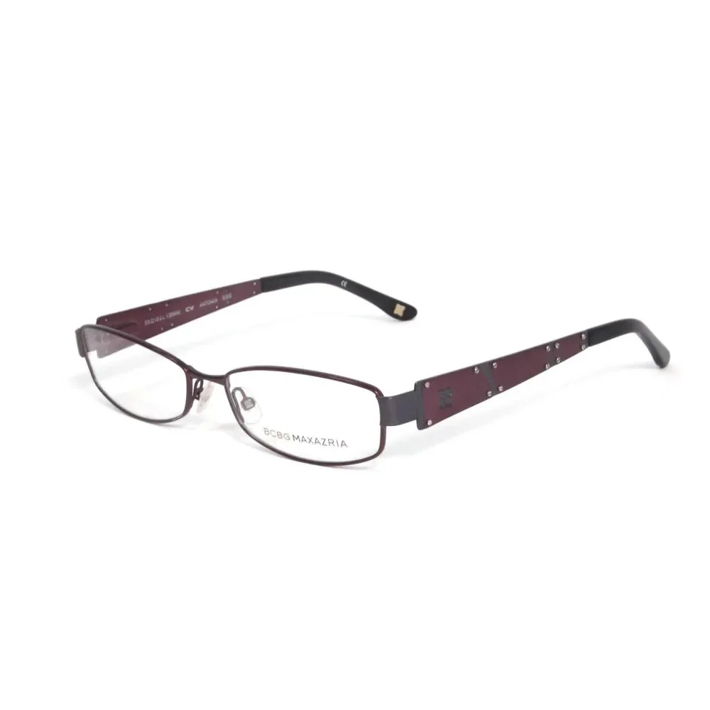 BCBGMaxazria Antonia Eyeglasses Frames Womens 53-15-135 Burgundy Rectangular